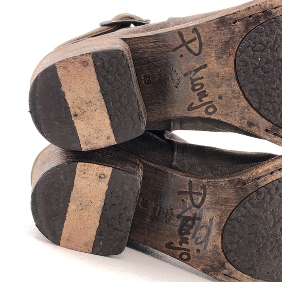 P. Monjo Lexi Gray Leather Ankle Boots EUR 39 - Picture 10 of 13